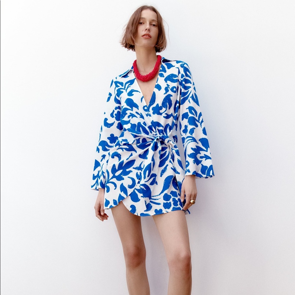 Zara Print Dress with Knot